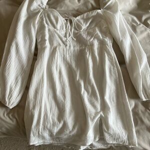 Princess Polly White Long Sleeve Dress